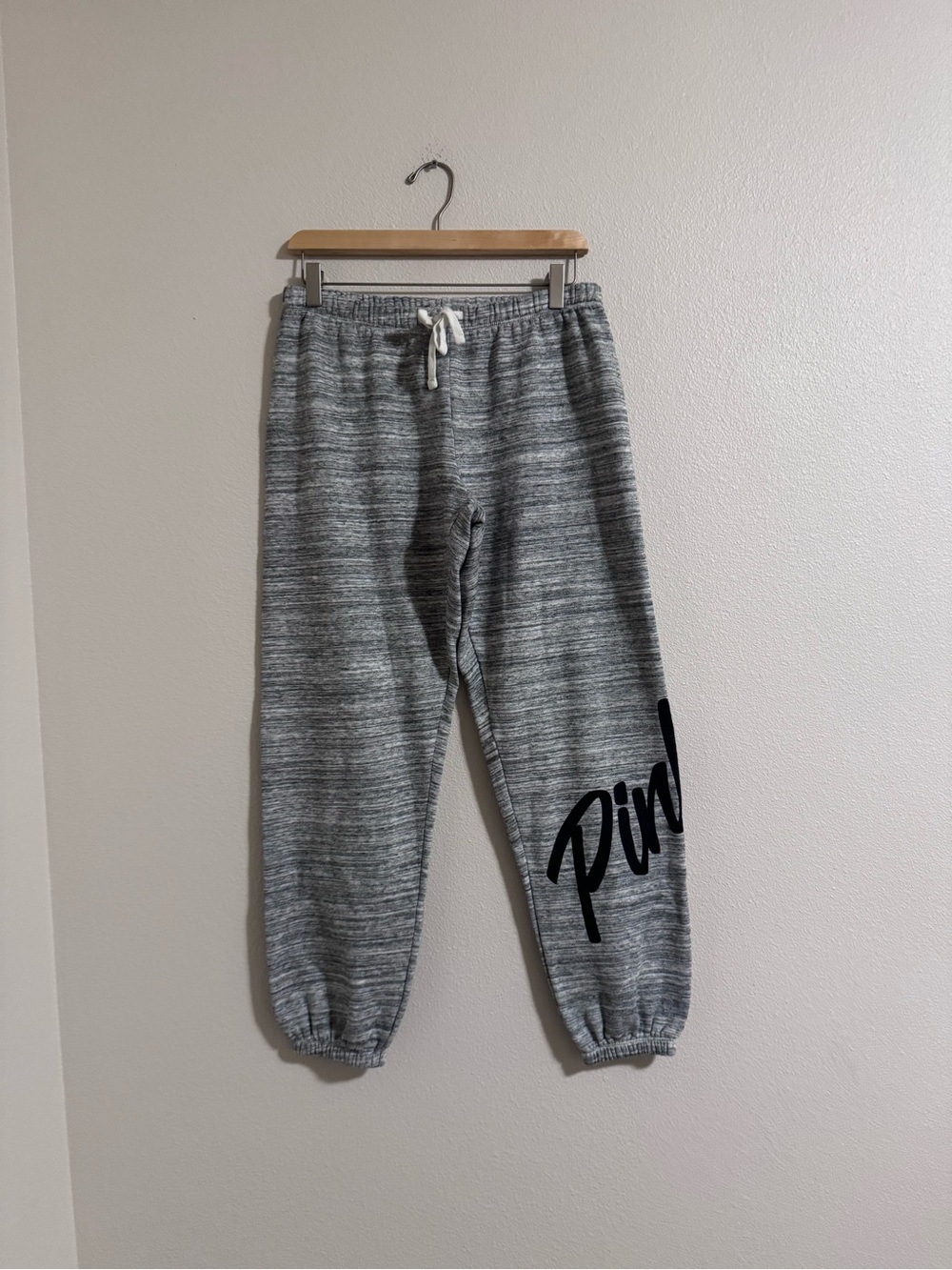 Victoria's Secret PINK Light Gray Marled Jogger Waistband